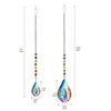 Colorful Rainbow Water Drop Shell Shape Ornament Pendant Home Decor Gift Window Wall Hanging Crystals Chakra Garden decoration2418999