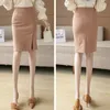 All-Match Knee-Length High Waist Pencil Skirts Women Comfortable Elastic Fabric Large Size Office Skirt Female Casual Clothing