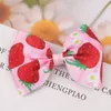 4 inches Hair Accessories Baby Girls Bow Hairpin Fruit print Headwear fashion Kids hairbow Boutique children Barrettes 186 H19840693