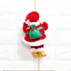 Giocattoli elettrici di Babbo Natale Salire la scala Natale Vecchio Bambola Musica Bambini creativi Regali di Natale Giocattolo U3 211104