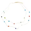 Chains Dvacaman Boho Coloré Fleur Verre Perles Clavicule Collier Collier Pour Femmes À La Main Tressé Cordon Bijoux Été