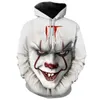 Amerian New Horror Movie Chapter Two Two 3D Hoodies Men Men Casual Sweatshirts IT PennyWise Cosplay Chucky Sweatshirt 201020