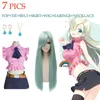 7PICS Anime les sept péchés capitaux boucles d'oreilles Elizabeth Liones bleu soleil étoiles lune Cosplay uniforme costume tenue vêtements Y0913