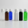 1oz frasco de viagem de plástico durável com preto branco flip tampão tampão líquido recipiente de recipiente multi garrafas vazias