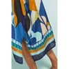 Women's Swimwear Women's Robe De Plage Bathing Suit Cover Ups Plus Size Printing Pareo Beach Tunic Kaftan Oversize Praia Mulher Dress