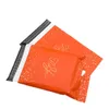 100 stks / partijen oranje draagtas express koerier tas zelfzegel zelfklevende dikke waterdichte plastic poly envelop mailing tassen