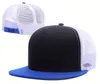New Men's Blank Mesh Style Camo Color Flat Snapback Cap Men's Women'Full Closed Caps Casual Leisure Solid Color Fas256V