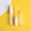 lip gloss tubes empty pink round clear mascara container tubes gold black cap wholesale cosmetic packaging