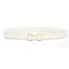 Cinture MISSKY Lady Donna Cinturino sottile elastico semplice Bowknot Interlock Buckle Cintura in pelle PU Cummerband