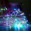 Strings 10 m 100 LED LIGHT String Fairy Wodoodporne światła elfowe zasilane baterią z zdalnym sterowaniem 8 -modek miedziany drut świąt Bożego Narodzenia