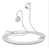 3.5mm verdrahtete Kopfhörer Dual bewegt Coil Iron Stereo-Kopfhörer in-ohr Bass-Ohrhörer-Lautstärkeregelung mit Mikrofon für Samsung Android