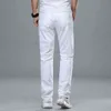 Mode Streetwear Soft White Denim Hosen Männer Baggy Jeans Slim Fit Hosen Klassische Business Arbeit Lässige und einfache Homme 211108