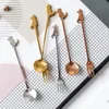 NEWStainless Steel Mini Cat Kitten Spoons for Coffee Tea Dessert Drink Mixing Milkshake Spoon Tableware Cake Fork EWE5734