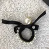 cassical pearls and bowknot hair bands fashion C elastic hand collection hairtie