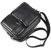 Mens' High Quality Genuine Leather Travel Tablet Real Cowhide Crossbody Handbag Bags