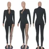 Seksowne kombinezony do klubu nocnego dla kobiet drążą pajacyki 2XL modne łańcuchy Bodycon body Party przepuszczalność clubwear obcisłe kombinezony artykuły hurtowe 5859