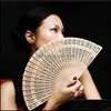 Décoration Événement Festif Supplies Garden chinois aromatique en bois portable Portable Wedding Handmade Fans pliing Fans Home Decor Party Favors