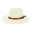 Summer Sea Beach Cap Cappello da sole Donna Uomo Erba Cappelli di paglia Ragazze Jazz Cappello a tesa larga Moda uomo Panama Caps Coppia da donna Viaggi Sunhat NOVITÀ