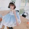 2ピースの赤ちゃんの女の子スペイン風のドレス幼児トルコビンテージプリンセス女の子子供のためのヴィンテージの王女ロリータボールガウン誕生日パーティーフロック210615