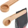 Wood Coffee Scoop with Bag Clip Tainlespeen Solid Bech Lepel ZZA3311