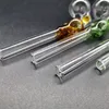 Water Pipe Bongs Красочный череп курить ручка 5.4 дюйма изогнутая рукой рециркулятор для стеклянного бонг нефтяной горелки трубы DAB буровой барабан кальян вниз