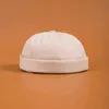 Erkek Yaz Pamuk Brimless Skullies Cap Vintage Kentsel Benzersiz Sokak Taşınabilir Docker Şapkalar Çok Amaçlı Miki Beanie Şapka Y21111
