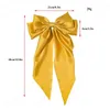 Nowa Moda Bowknot Streamer Hairpin Woman Girls Satin Wstążka Barrette Bow Back Head Spring Clip Heatwear Akcesoria do włosów