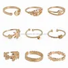 2021 vintage brass 18k gold plated popular fashion brass simple fish shape ring