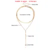 Minimalistische Kwastje Sequin Choker Ketting Bijoux Femme Pearl Hanger Sleutelbeen Ketting Valentijnsdag Dames Sweather Sieraden