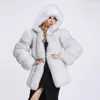 Zadorin Streetwear Faux Bontjas Winterjas Mode Vrouwen Dikke Warme Faux Bontjassen met Hooded Plus Size Bovenkleding 210816