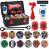 12pcs Portable Gyro B79 B-122 B-125 B-127 Spinning Top With Foam Set Metal Fusion Battle Fight Gyroscope Toys for Children Gifts X0528