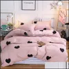 Bedding Supplies Textiles Home & Gardenbedding Sets Denisroom Yellow Gray Eye Simple Duvet Er Pillowcase Flat Sheet Girls Chhild Bed Linen A