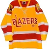 Echtes 001 echtes, vollständig besticktes Vintage-Hockey-Auswärtstrikot der WHA Philadelphia Blazers, 100 % besticktes Trikot oder benutzerdefiniertes Trikot mit beliebigem Namen oder Nummer