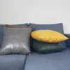 Poduszka/poduszka dekoracyjna 45x45/50x50/50x30/60cm sztuczna skórzana poduszka sofa gęzia gęstość talii dekoracyjna