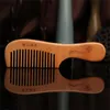 Ręcznie robione naturalne drewno włosy grzebienie szerokie / drobny ząb antystatyczne Detangler Drewniany Grzebień Home Decor RRB13341