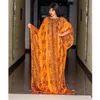 Ethnische Kleidung Afrikanische Frauen Lose Maxikleid Diamanten Chiffon Kaftan Arabisch Abaya mit inneren 2 Stück Set Afrika Dashiki Fashion265r