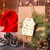 Decorações de Natal 48pcs Merry Kraft Papel Tags DIY Handmade Presente Empresa Etiquetas Papai Noel Hang Tag Ornaments Ano Decoração