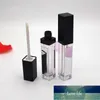 7ml 정사각형 립 광택 튜브 빈 액체 립스틱 병 LED 라이트 미러 클리어 화장품 Balm 컨테이너 메이크업 도구