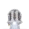 Eheringe, einzigartiges Design, schwarz-weißer, verwobener hohler Zirkon-Ring für Damen, exquisites, elegantes Jubiläumsgeschenk