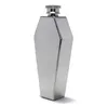 50PCS Mini Hip Flask 100ML Personalized Coffin Shape Stainless Steel Portable Flagon Travel Wine Pot Bar Supplies Men's Gift SN5657