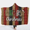 Dekens Kinderkap deken 130x150cm kinderen Kerst 3D Gedrukt Wasbaar Warm bed Flanel Fleece Throw 5253 Q2