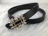 Cinturones de diamantes de imitación para mujer Jeans de moda Vestido de mezclilla clásico Cinturón de lujo Cinturón de hebilla de metal atmosférico retro