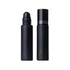 2021 10ML Black Essential Oil Bottle Glass Roll On Perfume Crystal Roller Ball Bottles