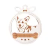 Décorations de noël décoration pendentif pour animaux de compagnie liste arbre en bois suspendus ornements bricolage nom de chien goutte décor à la maison année