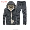 Casual Sports Sweatsuit Winter Men Sweat Suit Plus size 6XL 7XL 8XL Chándal con capucha Hombre Cremallera gruesa 2 PCS Hombres Conjuntos Cashmere 201128