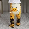 baby cartoon knit tights Autumn winter infant children Santa Claus sheep Lion bee bird rabbit boys girls big PP pants cotton leggings with sock 2pcs sets D227