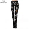 VIP FASHION Kreativität Halloween Schädel Druck Leggings Hosen Sexy Sport Fitness Casual Legging Femme Frauen Kleidung 211204