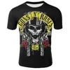 T-shirt Afdrukken Ronde Hals Korte Mouw Rock Band Zwart Wit Schedel Mannen Straat Tshirt Punk Stijl Aziatische Size3634521