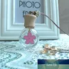 10 pçs / lote de alta qualidade 6ml vidro frasco de perfume carro pingente de carro mini frasco de embalagem perfume recarregável com tampa de madeira