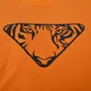 2022 Primavera Verão Europa Itália Triângulo Tigre Cabeça Camisetas Tshirt Mulheres Roupas de Algodão Tees14 Tamanho S-XXL